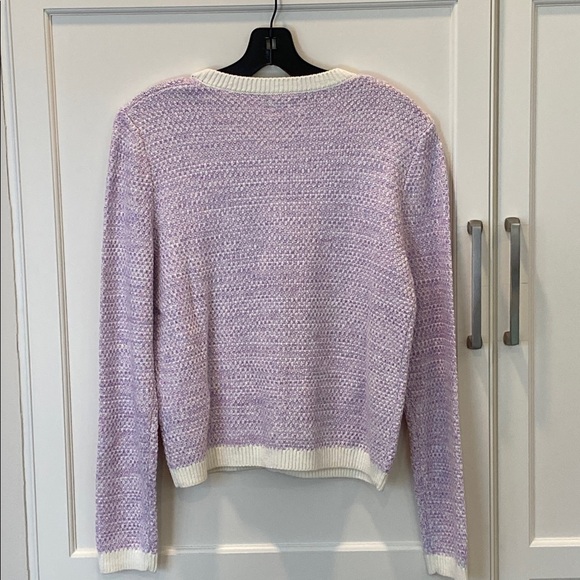 J.Crew Violet Popcorn Stich Lady Jacket Cardigan Sweater Size Small NWT - Picture 5 of 10